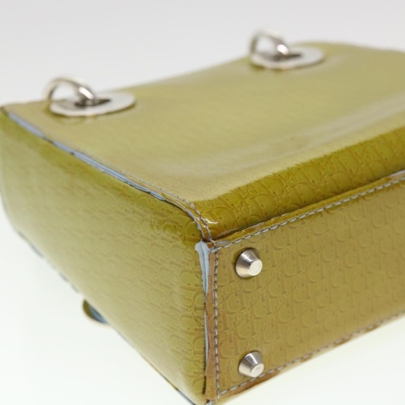 Christian Dior Lady Dior Patent Leather Trotter Embossed Bag with Strap and Card - Picture 12 of 16